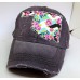 Made w/ Swarovski Crystals Oklahoma Floral Patch Shape Baseball Cap 's Hat  eb-74671676
